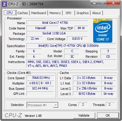 Результаты разгона Intel Core i7-4770K