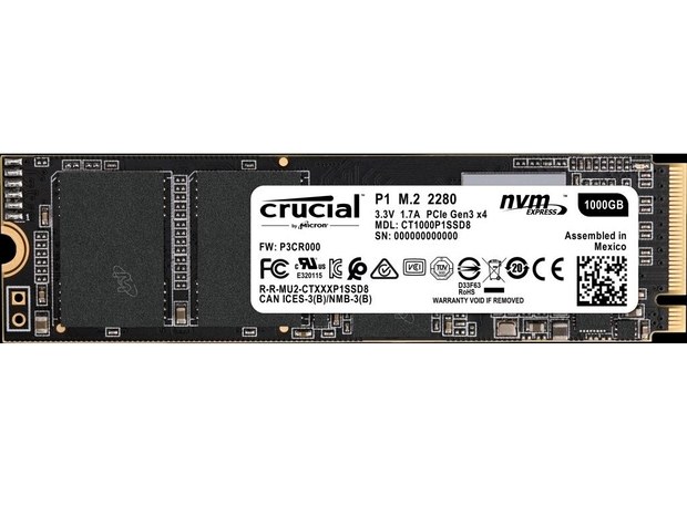 QLC NAND NVMe SSD Crucial P1