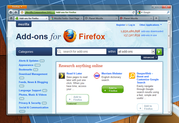 Firefox 4 в Windows 7