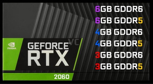 Варианты видеокарт GeForce RTX 2060