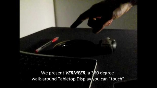 Vermeer: Direct Interaction with a 360-Degree Viewable 3D Display