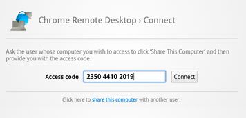 Авторизация Chrome Remote Desktop