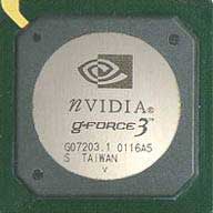 Чип NVIDIA GeForce3 Ti200 (передняя сторона)