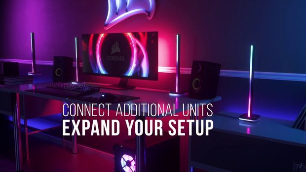 CORSAIR iCUE LT100 Smart Lighting Towers - Surround Yourself with A Symphony of Color