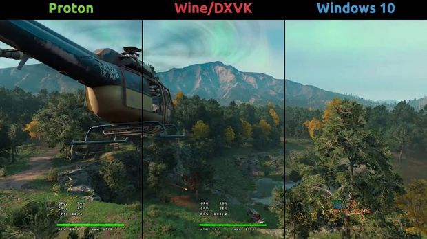 Far Cry New Dawn Benchmark - Proton vs Windows 10
